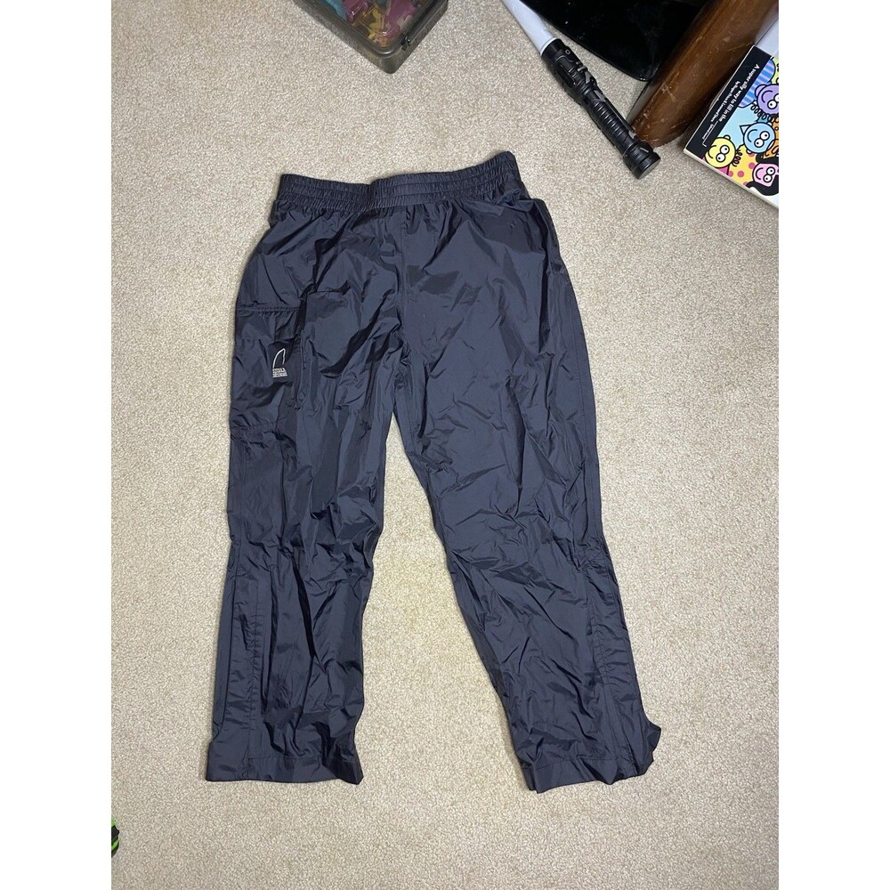 Sierra Designs Black Nylon Rain Pants Mens Small Adult Packable Y2K